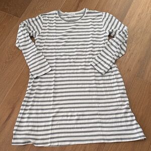 Striped Long Sleeve Nightgown